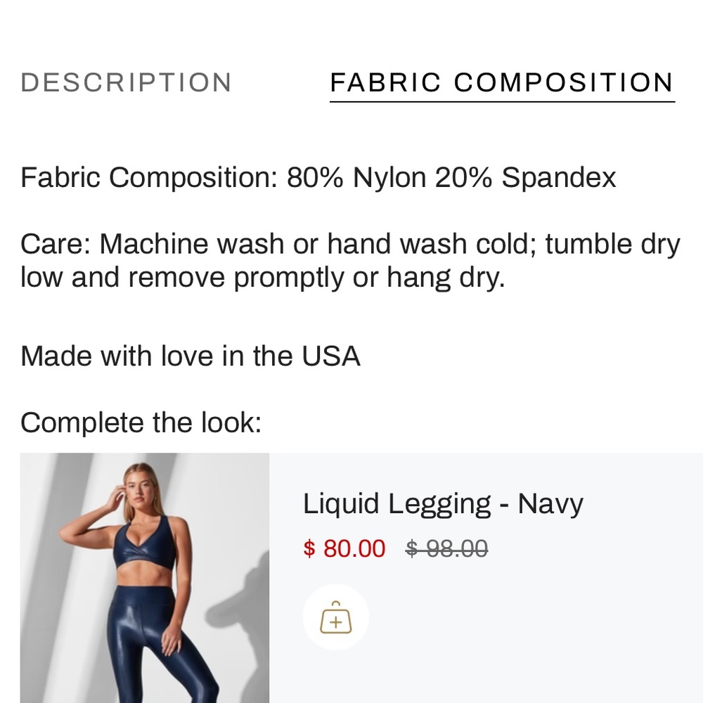 NWT Noli Yoga Edga Bra in Navy Liquid, size small - Picture 15 of 16